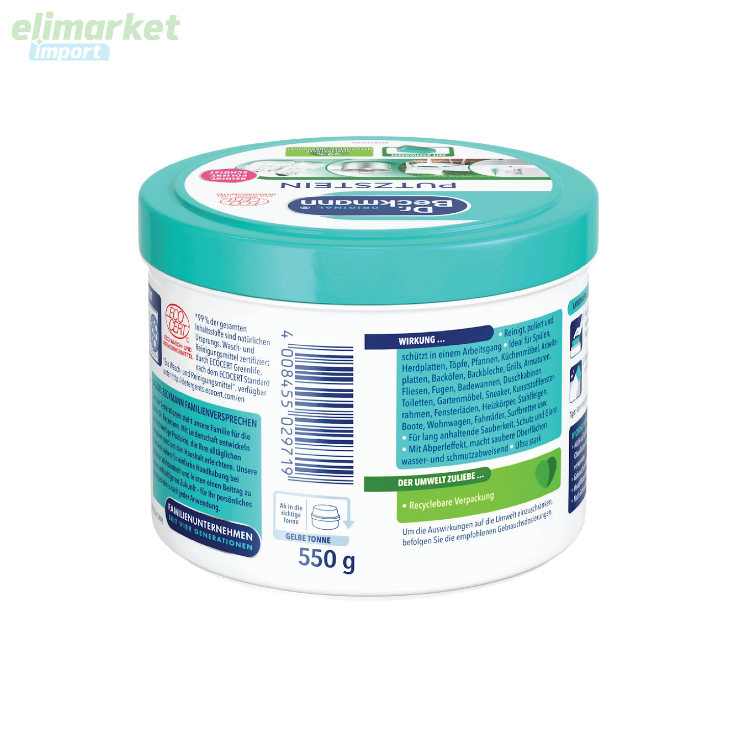 Pasta de curatat universala Dr. Beckmann, cu burete si parfum lime, 550 g