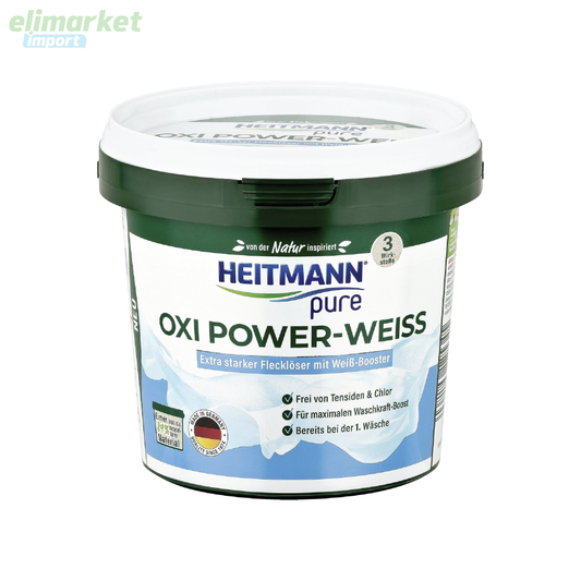Pudra pentru indepartat pete Heitmann Pure Oxi Power-Weiss, 500 g