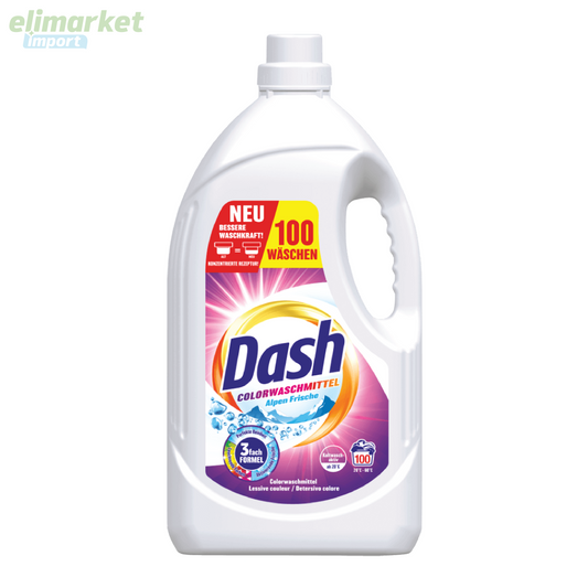 Detergent lichid de rufe Dash Color, Alpen Frische, 100 spalari, 4.5 L