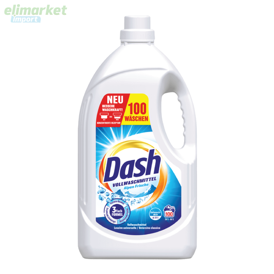 Detergent lichid de rufe Dash Universal, Alpen Frische, 100 spalari, 4.5 L